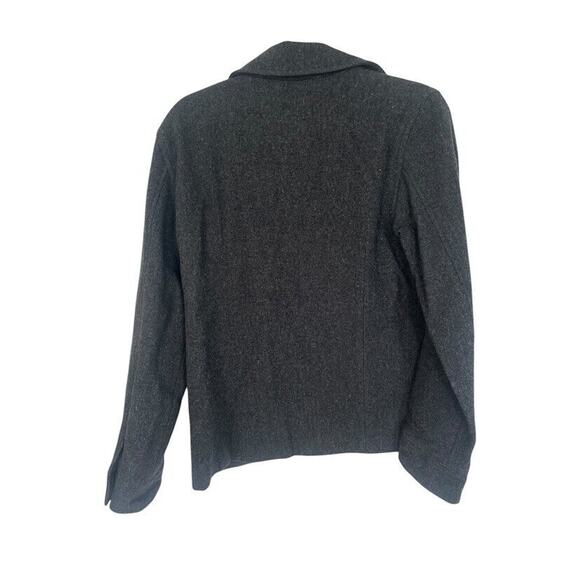 AMERICAN EAGLE Charcoal Grey Wool Peacoat Jacket Coat Size Medium Womens Pocket - Picture 3 of 5